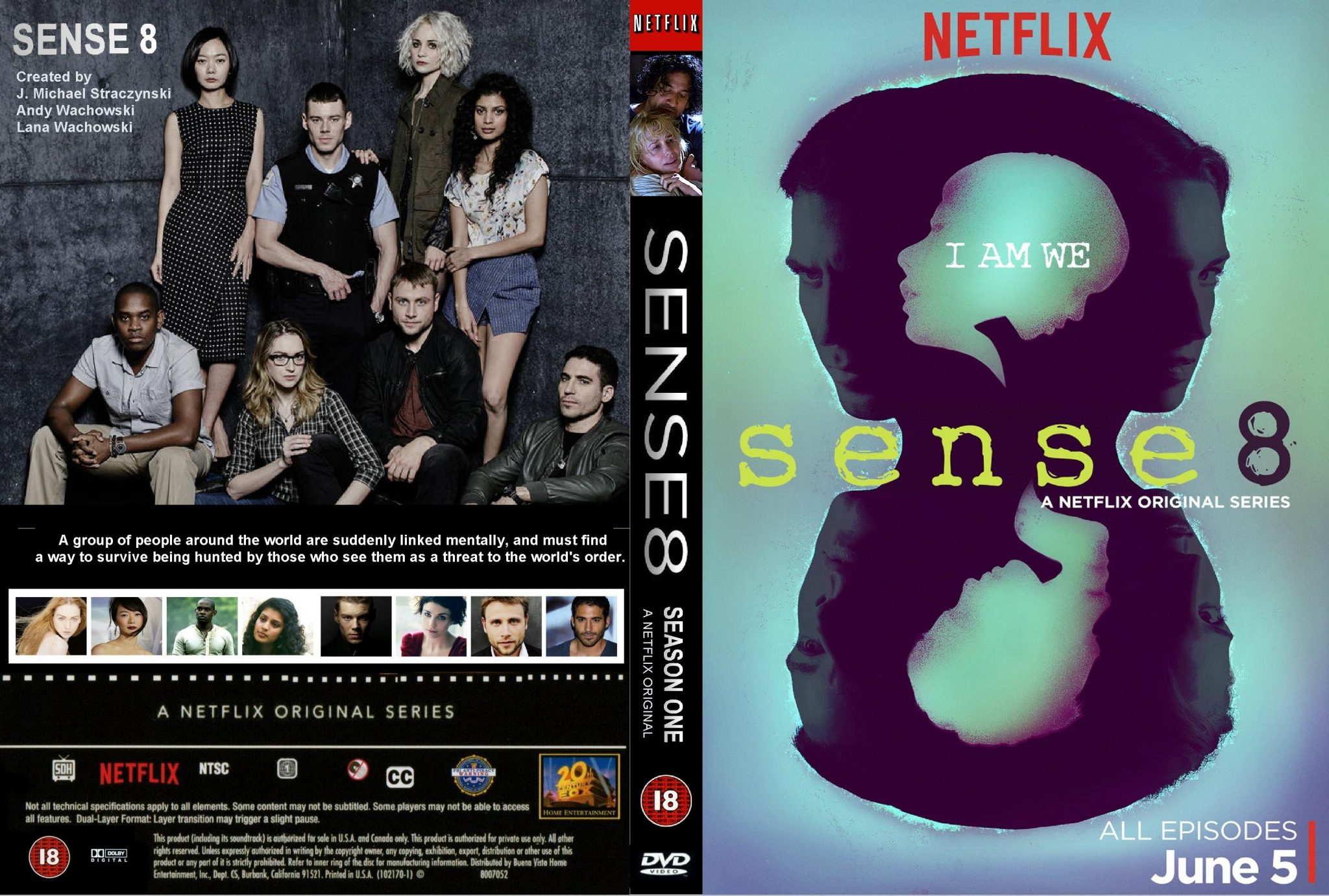 Sense8 Complete 1st Season Region Free (2 DISCS) DVD - SKNMART