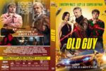 DVD cover of Old Guy: three actors posed with a speeding blue car on a bright yellow background, bold yellow 'OLD GUY' title and 'Competition is always a killer' tagline.