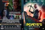 Two movie posters side by side: left shows a bloodied man and a frightened woman in a horror scene; right shows a muscular man with an axe on a stormy boat, Popeye's Revenge title.