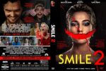 Front cover of the Smile 2 DVD: a blonde woman with a red, tape-like smile across her mouth and bold yellow 'SMILE 2' text; horror poster vibe.