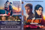 Movie poster for My Fault London: a couple embracing beside a red sports car with the London skyline in warm evening light, romantic mood implied.