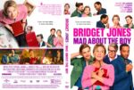 DVD cover for Bridget Jones: Mad About the Boy, showing Bridget in a pink sweater with a group of colorful characters and a bold pink title