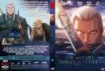 DVD cover for The Witcher: Sirens of the Deep showing a sword-wielding man on the right and two characters on the left, with title text and credits.