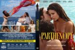 Front cover of the Partenope DVD: a woman with long hair leaning toward a man by a turquoise sea, bold gold PARTENOPE title across the right edge, subtitle 'Absolutely Smouldering'