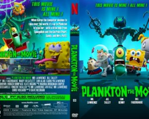 Front cover of Plankton the Movie DVD showing colorful underwater characters (including SpongeBob-style figures) and a neon green title.