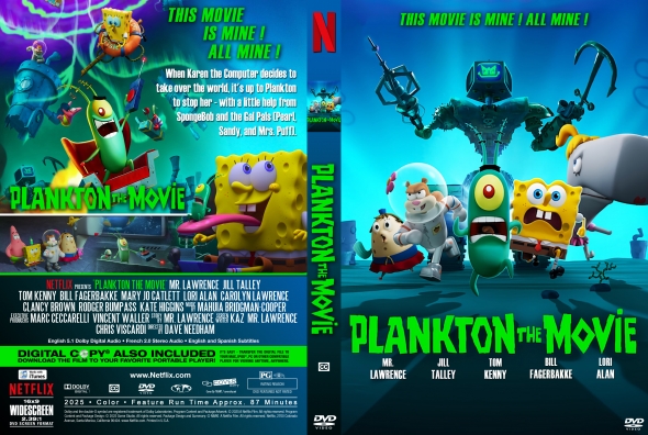 Front cover of Plankton the Movie DVD showing colorful underwater characters (including SpongeBob-style figures) and a neon green title.