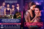 Front cover of the DVD 'Marked Men': a couple embraces in a neon-lit scene with a bold pink title. [romance/drama theme]