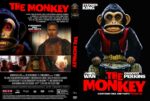 The Monkey DVD cover: a frightening monkey puppet in a red vest on the right with a collage of scenes on the left.
