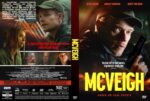 Front cover: man with a cap holding a pistol, bold yellow 'MCVEIGH' title across the bottom, actor names at the top.