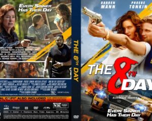 Dual DVD cover: front shows a woman aiming a gun beside a speeding car, title The Day; back features ensemble cast and city stunt scenes—crime thriller vibe.