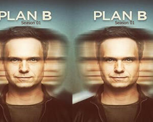 Split-screen image showing the same man's face twice, with PLAN B and Season 01 text.