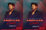Showtime's American Gigolo Season 1 poster featuring Jon Bernthal in a dark suit, shown as two mirrored portraits with neon red title text.