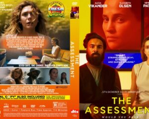 The Assessment DVD cover front: bearded man and a woman in a yellow-lit setting, bold yellow title at the bottom.