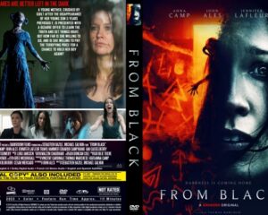 DVD cover for From Black: close-up of a woman's face against a fiery red background; spine reads FROM BLACK.