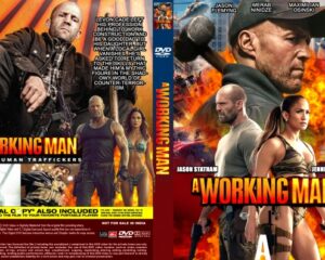 Front and back cover of the DVD for 'A Working Man', an action thriller with Jason Statham and Jennifer Lopez, featuring explosions and armed characters.