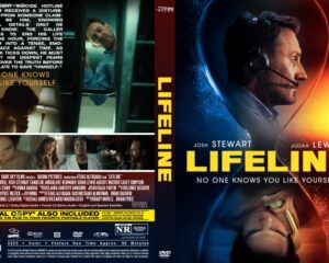 DVD cover for Lifeline featuring Josh Stewart and Judah Lewis with a space/newsroom motif and the tagline 'No one knows you like yourself'.