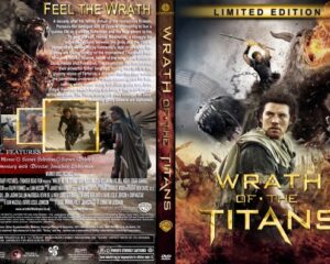 Front cover of Wrath of the Titans: Limited Edition DVD with a fierce battle scene, fire, and the title in bold gold letters.