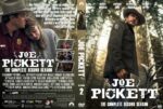 Front and back DVD cover for Joe Pickett: The Complete Second Season, featuring a man in a hat in a forest and a pair of characters on the left with title text.