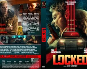DVD cover for the thriller Locked showing two men, a red car, and bold red title text, conveying a tense action vibe.