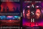 Front and back DVD cover for a neon-lit sci-fi horror film; front shows two faces inside a creature’s grill with purple-pink lighting and vertical title, back includes synopsis, stills, and credits.