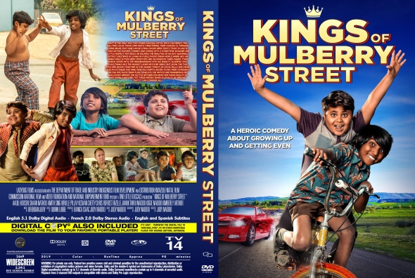 Front cover of the Kings of Mulberry Street DVD: two kids riding a bike toward the camera with a bold title above and a sunny countryside backdrop.