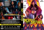 Front and back DVD cover for Night of the Bastard: neon-tinged hooded villain on front; action collage and tagline on back.