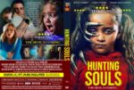 Front cover of the DVD for 'Hunting Souls' featuring a close-up of a scared girl in a red garment. The tagline 'The Devil Is Coming' is visible.