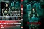Front and back DVD cover for It Follows: teal-tinted house in background with a worried woman in the foreground; spine shows the title, and the back includes cast images, a plot blurb, and technical info.