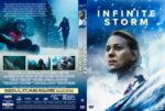 DVD cover for Infinite Storm: close-up of a woman's face in a snowy blast with the film title