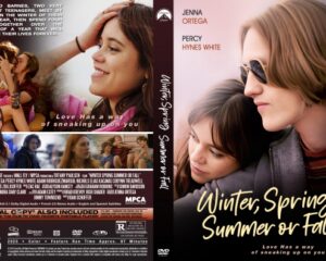 DVD cover for a romance drama titled Winter, Spring, Summer & Fall, showing two young adults in warm light.
