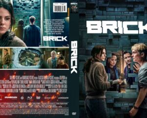 Front and back cover of the Brick Blu-ray/DVD: a moody collage with a woman in the foreground, a man in the background, and the bold title BRICK on a brick wall.