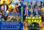 Movie poster for Heads of State with an ensemble cast, a blue sedan, explosions, and a bold yellow title.