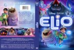 Front of a Disney-Pixar Elio DVD cover showing the title 'Elio' with a boy and colorful alien friends in a bright, spacey scene.