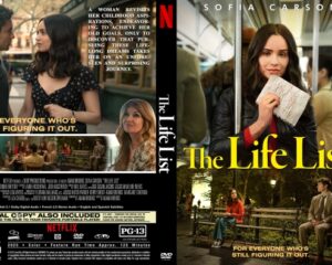 Front cover of The Life List DVD: a young woman in a leather jacket holds a notebook in a city setting, with the film title prominently displayed above.