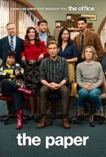 Ensemble cast photo for a TV show poster, with the words 'the office' at the top and 'the paper' at the bottom.