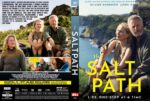 Front cover of The Salt Path DVD: a couple sits by a rocky coastline, bold yellow text SALT PATH, subtitle 'Life, One Step at a Time' visible by the sea.