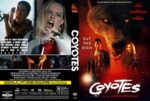Two movie posters side by side: left shows a man and woman screaming in a tense scene; right shows a fiery wolf with two young people and the title 'COYOTES'.