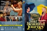 Two-sided DVD cover for the film 'A Big Bold Beautiful Journey': front shows a man and woman under colorful umbrellas smiling at each other; bold title text, sunny landscape in the background. Back features a collage of scenes and a synopsis with cast names.