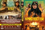 Poster for The Protector: The West Is Wild Again, featuring a woman with goggles and a child, with a blazing car in the background.
