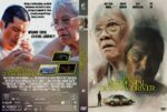 DVD cover for The Accidental Getaway Driver featuring two men in the foreground (an elderly man with glasses and a younger man) with a car and title text; back cover with film stills and synopsis