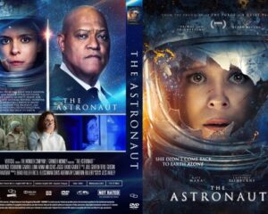 DVD cover for The Astronaut featuring a woman in a space helmet and a man in a suit amid a space collage.