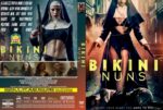 Movie poster for Bikini Nuns: two semi-nude nuns with guns in an urban street setting, bold title across the cover.