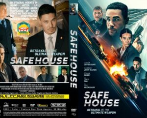 Safe House DVD cover showing Denzel Washington and Ryan Reynolds with action scenes and the tagline Betrayal is the ultimate weapon.