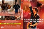 Front and back cover of a Springsteen DVD: 'Deliver Me From Nowhere' featuring Bruce Springsteen with guitar on a red-orange background. Includes artist name and film title, plus back cover collage of scenes and credits.