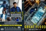 Movie DVD cover for The Great Flood featuring a man in a blue jacket and a woman, plus flood imagery and city lights; tagline reads 'What hope is there left?'
