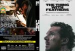 DVD cover for The Thing with Feathers (front and back): Benedict Cumberbatch’s portrait on the front, with a man’s tear-streaked face; back features scene collage and descriptive text.