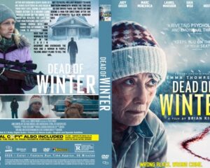 Front cover: Close-up of a smiling woman in a knit hat holding a rifle with a snowy background and the title Dead of Winter above.