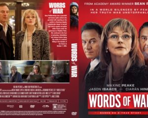 DVD cover for Words of War with Maxine Peake center, flanked by two men, bold red title.