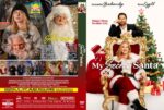 Front and back DVD cover for the film My Secret Santa, featuring a festive collage with Santa, a woman, and holiday imagery.