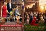 DVD cover for Downton Abbey: The Grand Finale, with cast in formal 1920s attire posed in a grand mansion setting at sunset.